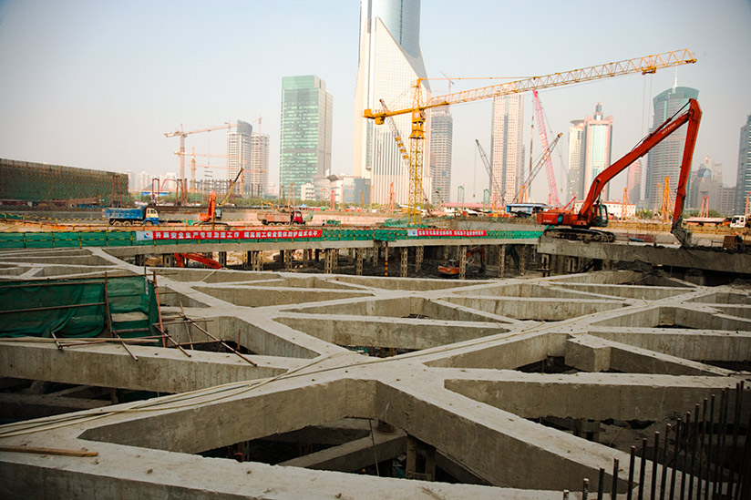 Footings in Pudong, China